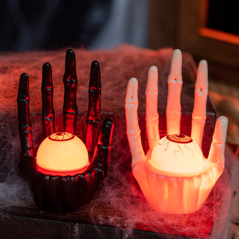 Desk Setup Lamp - 1-10 個ハロウィンパーティーテーブル装飾小道具カボチャライトゴーストハンドお化け屋敷シーンのセットアップとホリデー雰囲気用