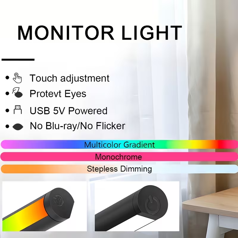 LEDモニターライトバー 30cm 40cm コンピューター - Desk Setup Lamp のレビューと価格