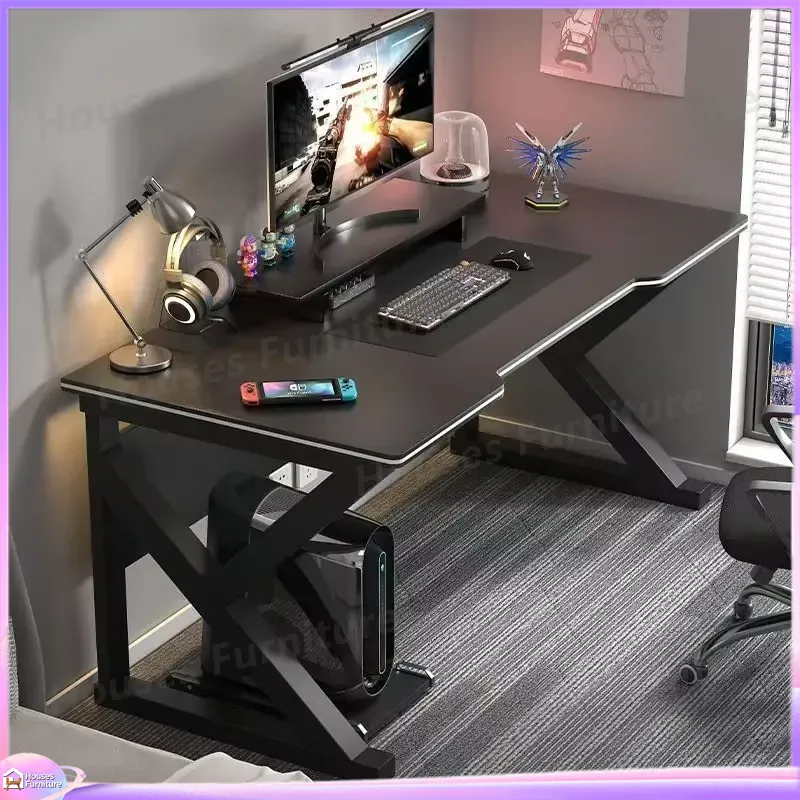 カフェメタルゲーミングデスクブラックMDFコンピューターテー - Desk Setup L Shaped のレビューと価格