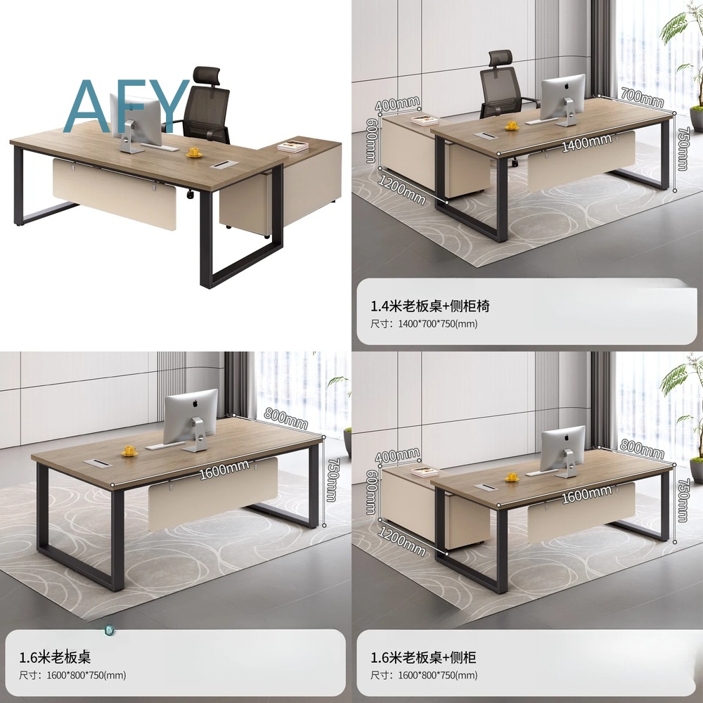 エグゼクティブデスクセット（オフィスワークステーション用、人 - Desk Setup L Shaped のレビューと価格