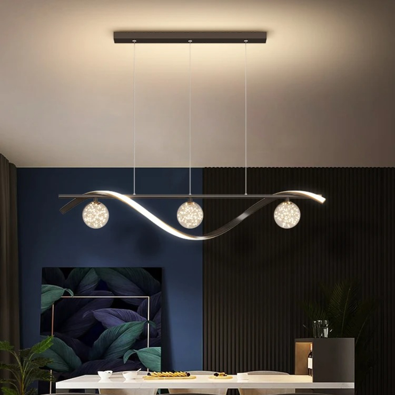 モダンなミニマリスト LED ペンダントランプ調光コーヒーテ - Desk Setup Minimalist のレビューと価格