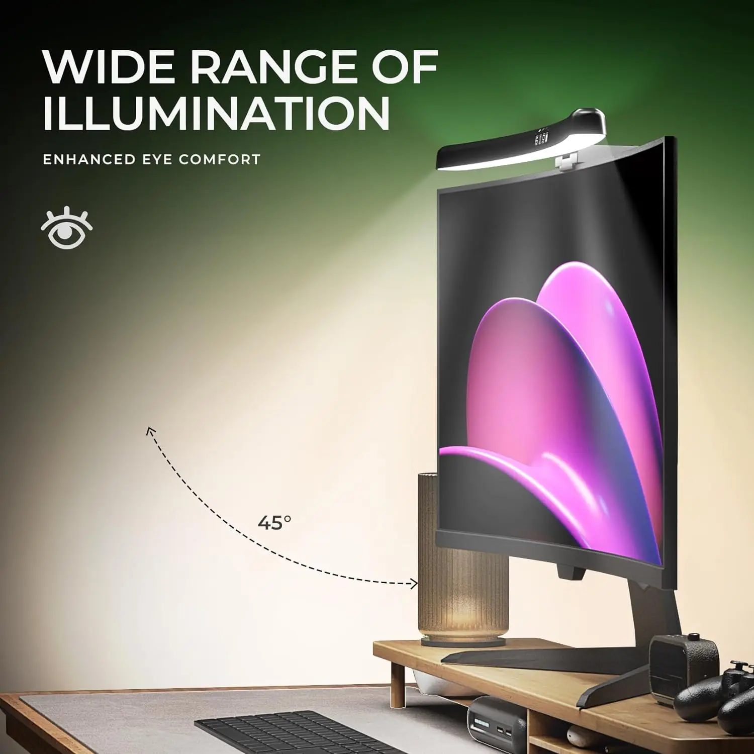 コンピューターモニターライトバーRGB音楽リズムスクリーンハ - Desk Setup Lamp のレビューと価格